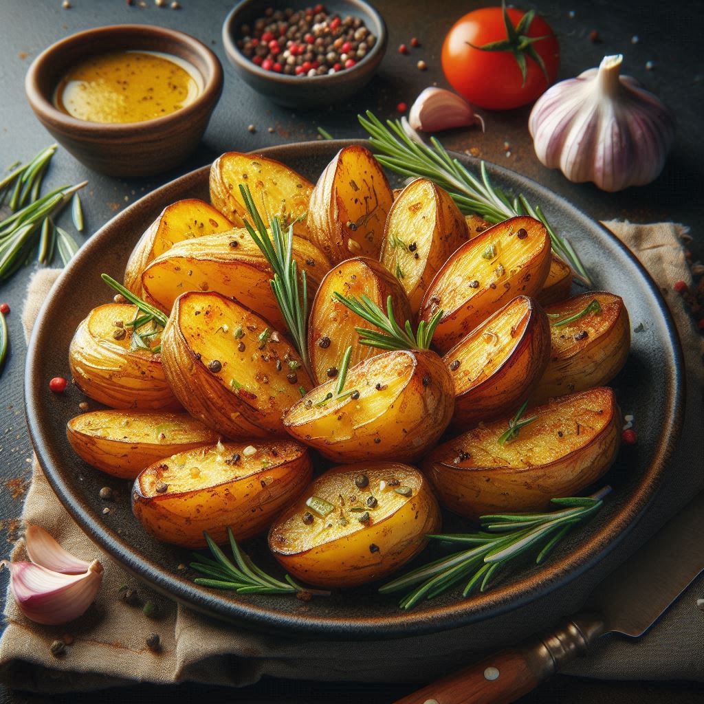 Garlic Roasted Rosemary Potatoes Recipe