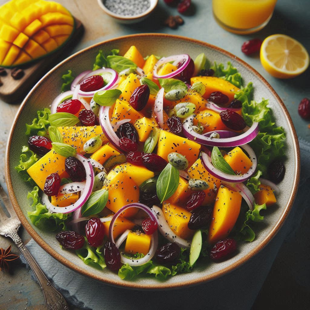 mango salad with poppyseed dressing