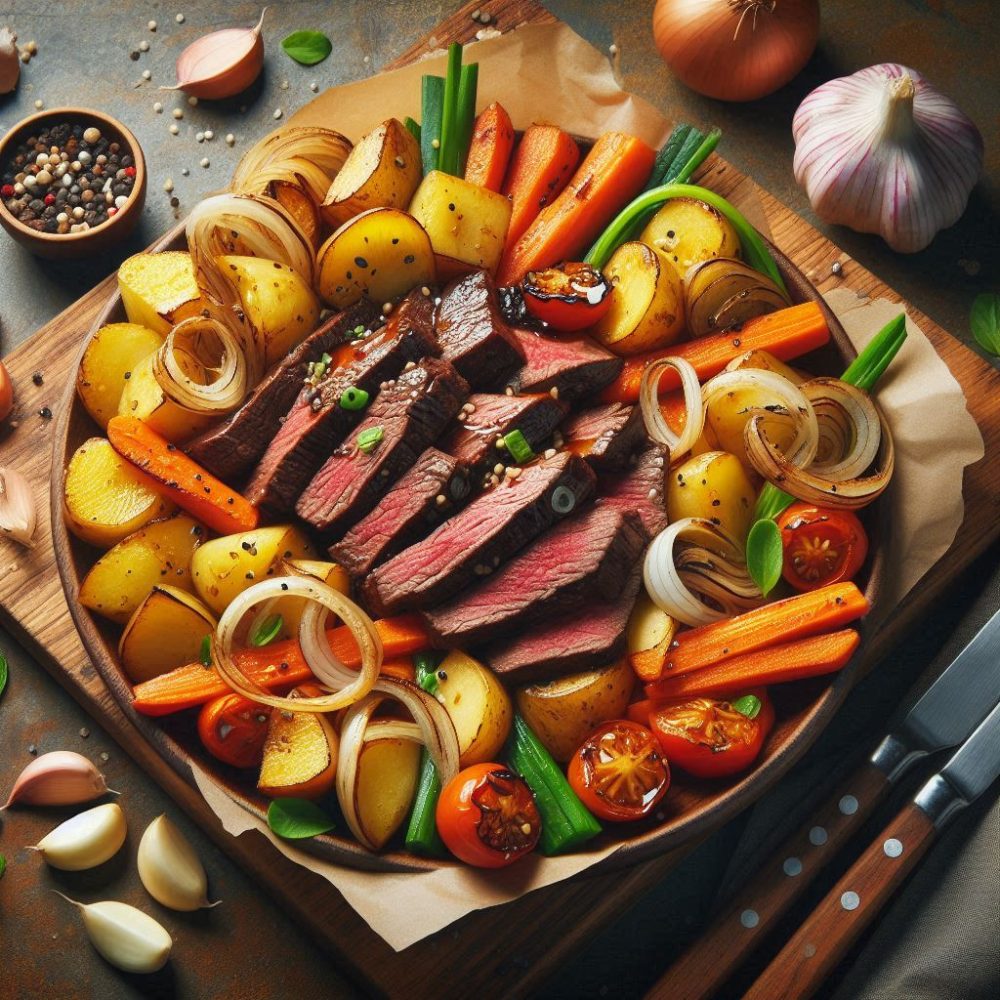 Teriyaki Beef and Roasted Veg